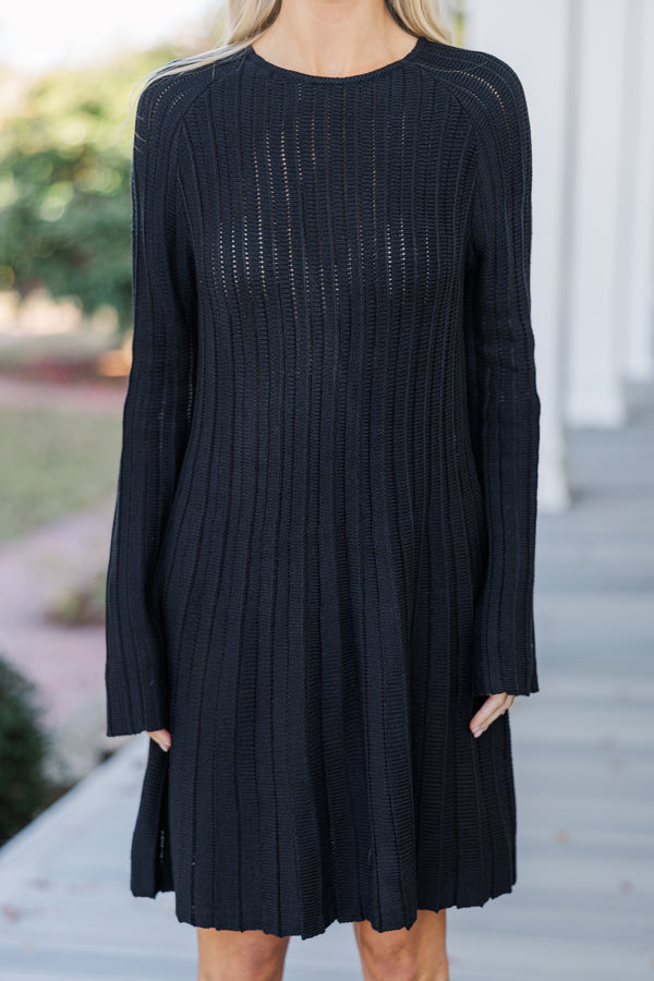 All The Help Black Sweater Dress