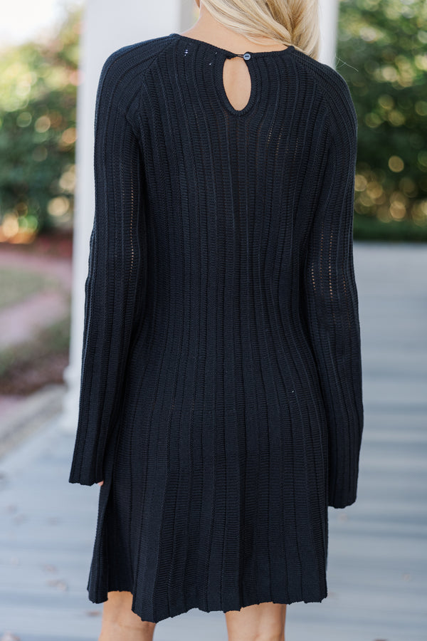 All The Help Black Sweater Dress