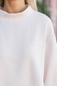 Talk About It Cream Textured Tunic