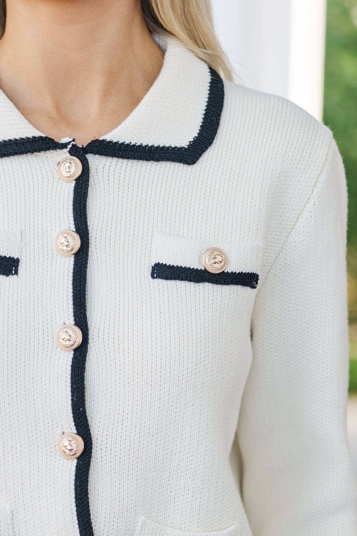 Daylight Button-Up Cardigan Cream-Final Sale