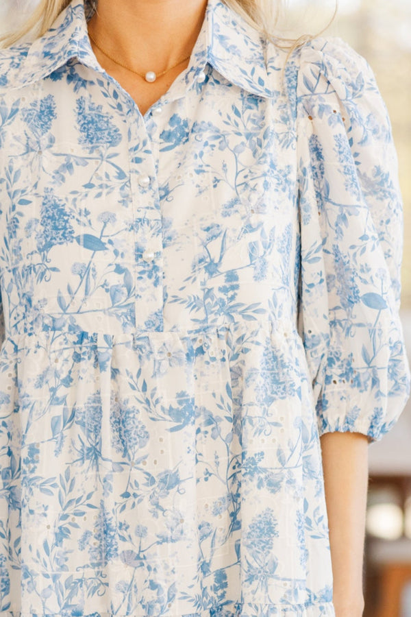 Love Found Blue Toile Midi Dress – Shop the Mint