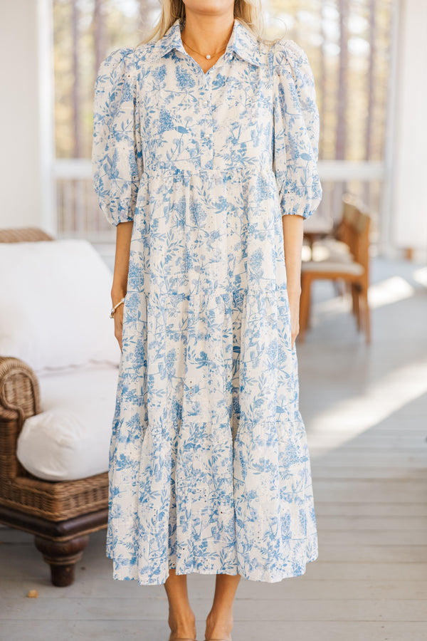Love Found Blue Toile Midi Dress – Shop the Mint Love Found Blue Toile Midi Dress – Shop the Mint