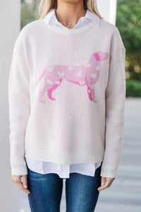 The Devotion Cream Dog Sweater