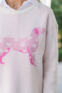 The Devotion Cream Dog Sweater