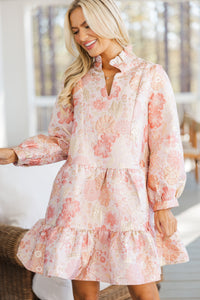 Always On My Mind Pink Floral Babydoll Dress