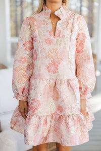 Always On My Mind Pink Floral Babydoll Dress