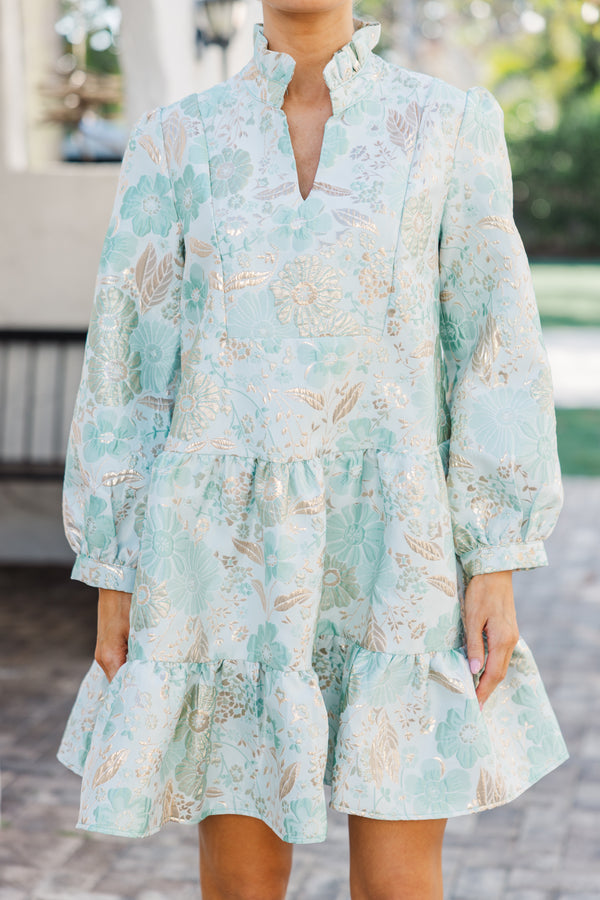 Always On My Mind Mint Green Floral Babydoll Dress