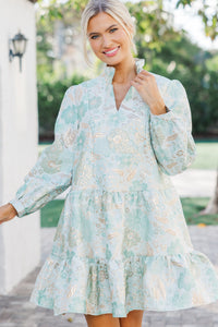 Always On My Mind Mint Green Floral Babydoll Dress