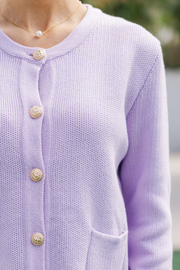 Ready To Go Lavender Purple Cardigan