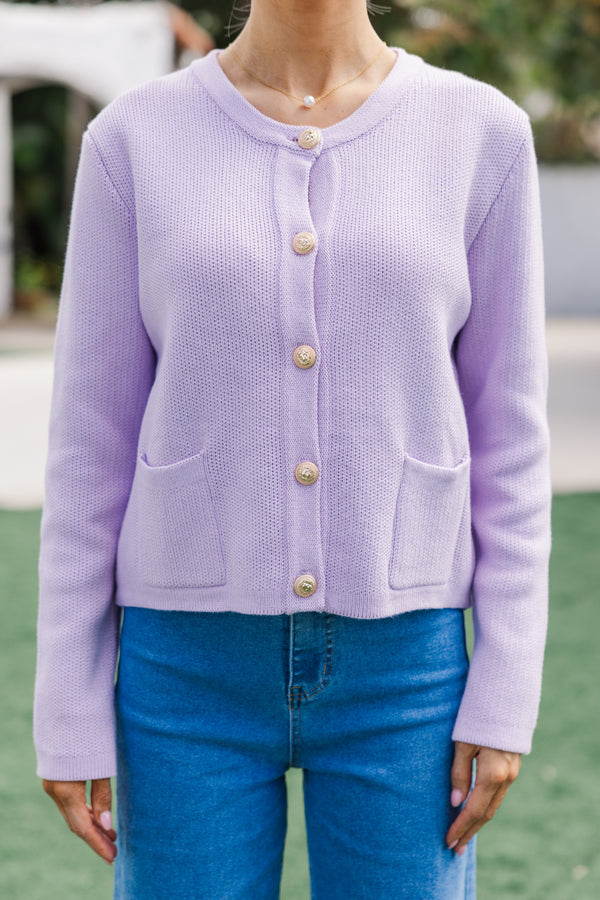 Ready To Go Lavender Purple Cardigan