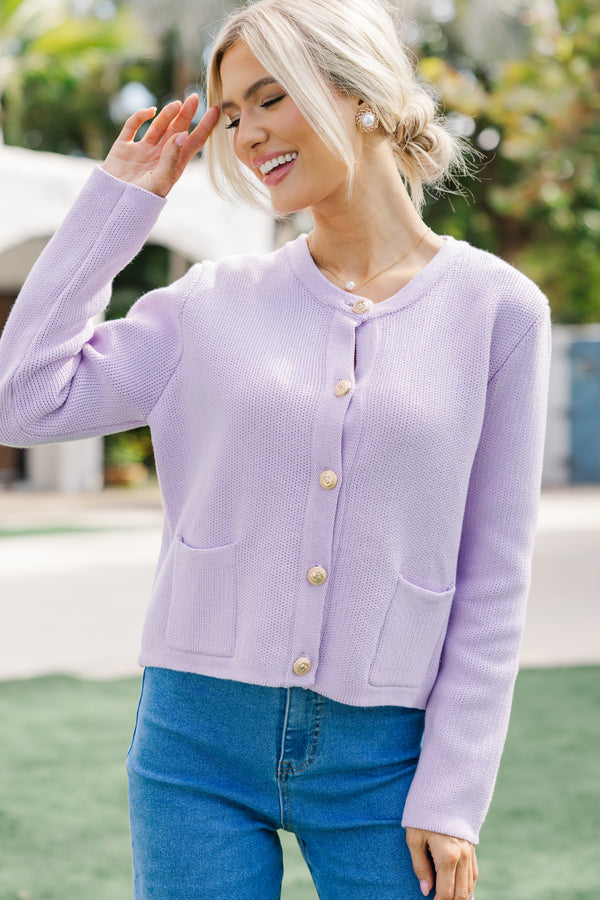 Ready To Go Lavender Purple Cardigan