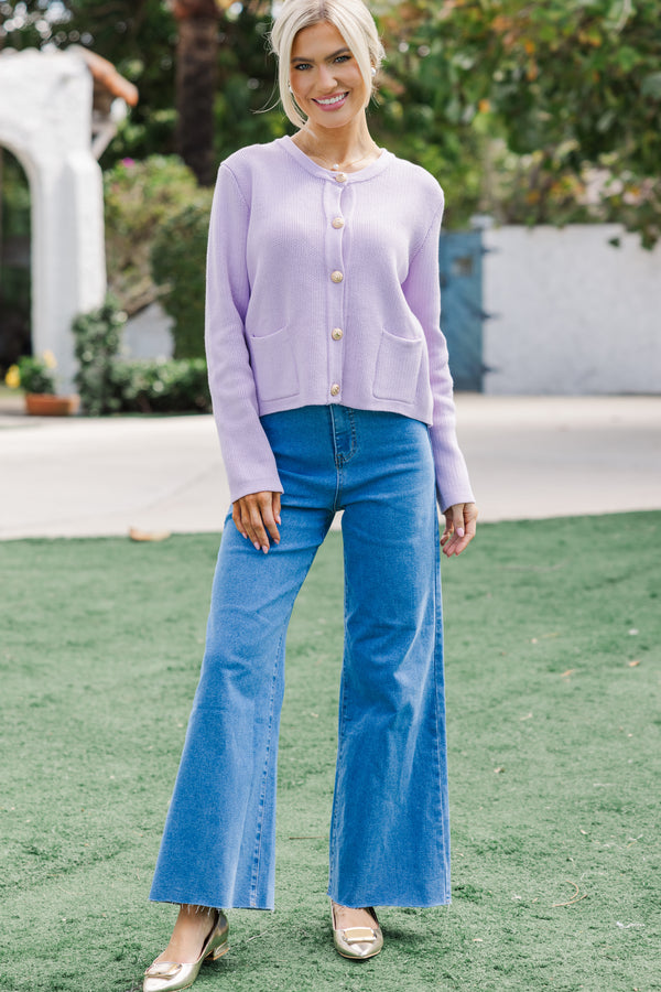 Ready To Go Lavender Purple Cardigan