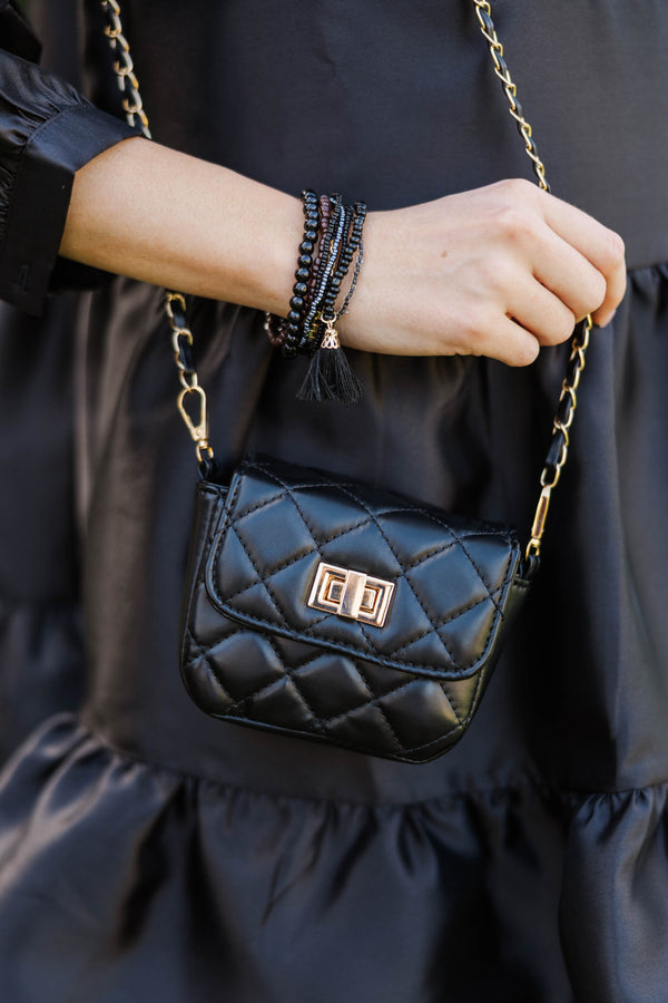 Feeling Lucky Black Purse