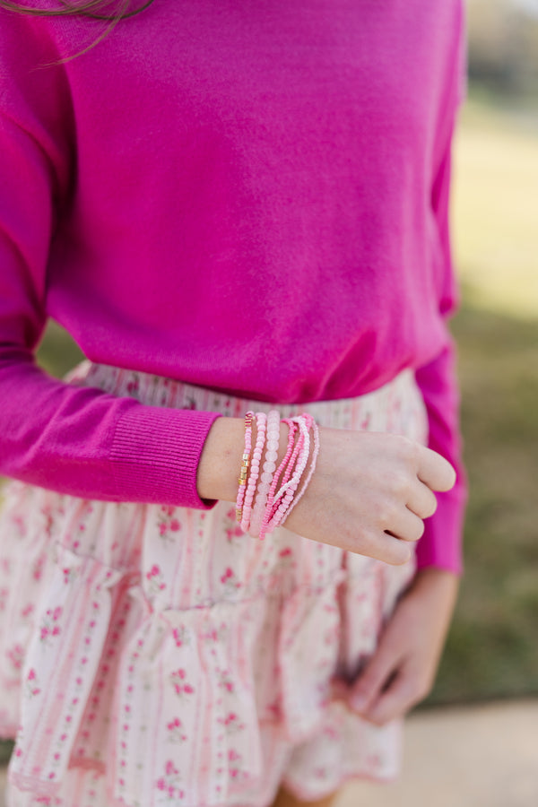 Girls: The Brittany Blush Pink Bracelet