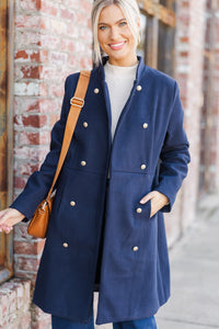 City Streets Navy Blue Coat