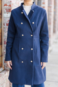 City Streets Navy Blue Coat