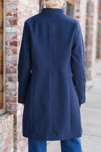 City Streets Navy Blue Coat