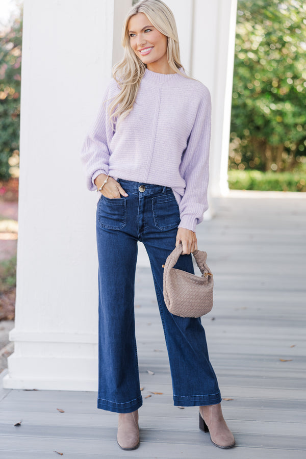 Easy Introductions Lavender Purple Sweater