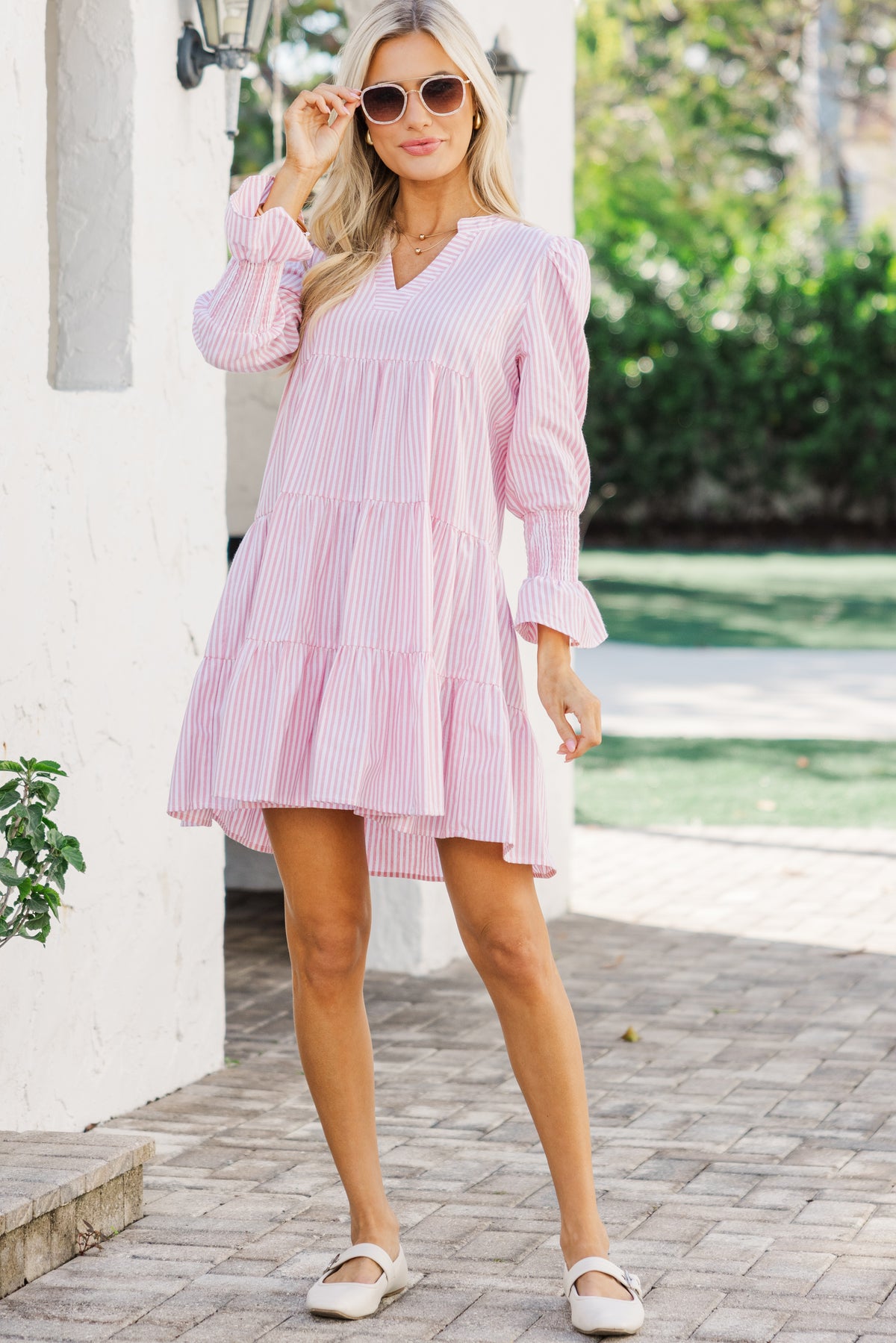 In Your Happy Place Striped Pink Striped Dress – Shop the Mint In Your Happy Place Striped Pink Striped Dress – Shop the Mint