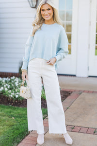 Perfectly You Light Blue Cropped Sweater