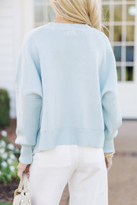 Perfectly You Light Blue Cropped Sweater