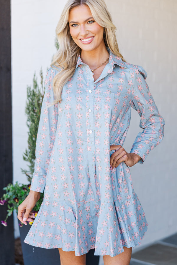 Blue Aura shirt dress main image 1
