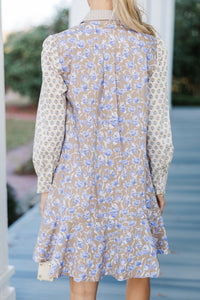 All Your Own Brown Floral Shirt Dress