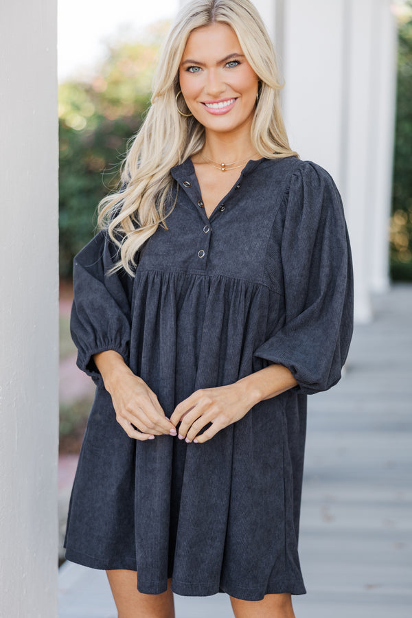 That's All You Gray Corduroy Dress, X-Large - The Mint Julep Boutique | Women's Boutique Clothing That's All You Gray Corduroy Dress, X-Large - The Mint Julep Boutique | Women's Boutique Clothing