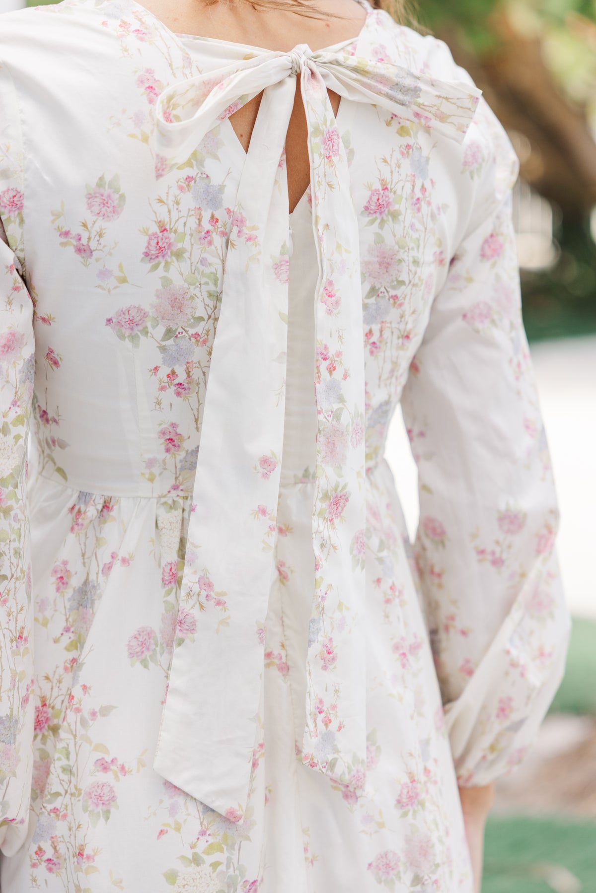 The Eden Floral Maxi Dress in Creme Floral main image 1