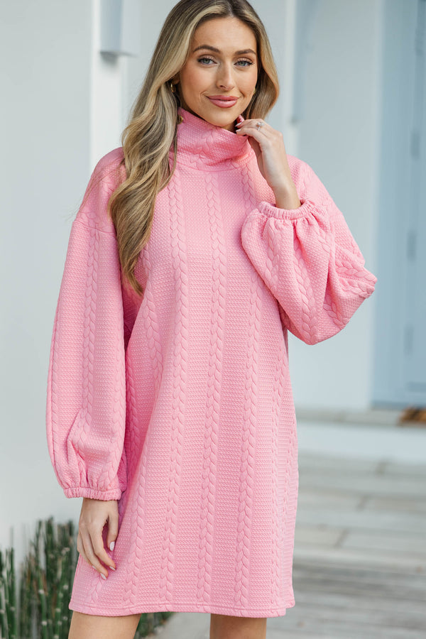 What You've Been Looking For Pink Quilted Dress