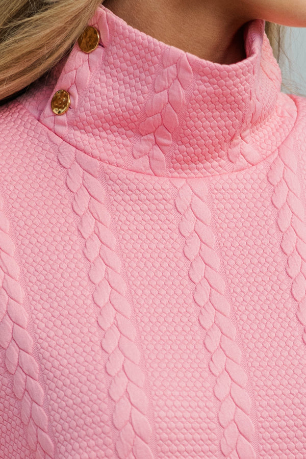 What You've Been Looking For Pink Quilted Dress