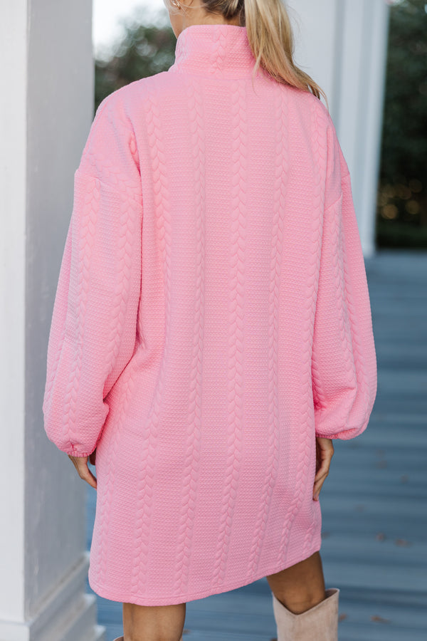 What You've Been Looking For Pink Quilted Dress