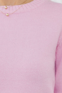 Show You Love Blush Heart Elbow Patch Sweater