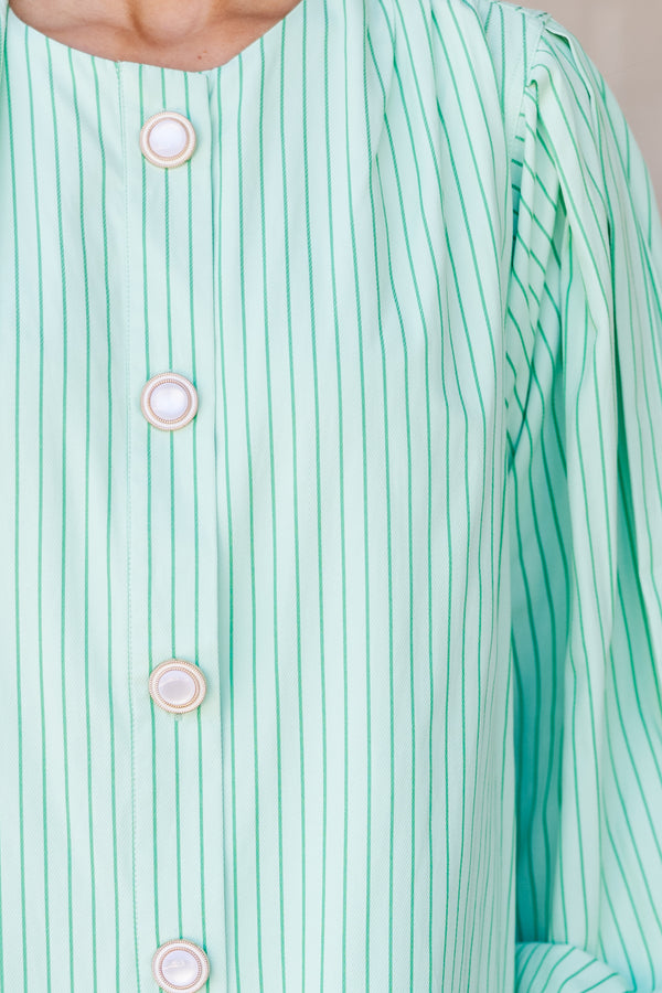 ASHLEY DRESS - STRIPE ME MINT main image 1