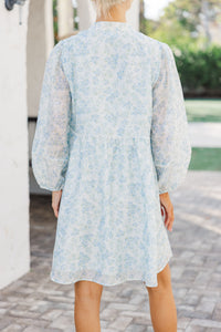 Your Biggest Wish Light Blue Ditsy Floral Dress – Shop the Mint