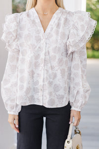 The Rendezvous Cream Floral Blouse