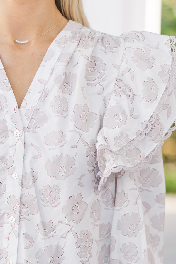 The Rendezvous Cream Floral Blouse