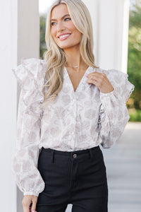 The Rendezvous Cream Floral Blouse