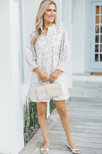 Under The Stars Off White Floral Tie Back Dress