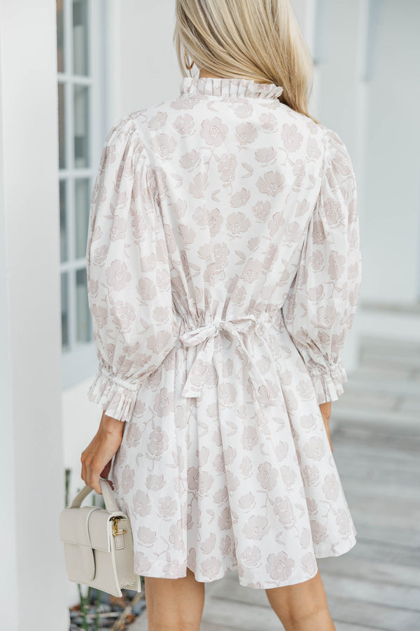 Under The Stars Off White Floral Tie Back Dress, Small - The Mint Julep Boutique | Women's Boutique Clothing Under The Stars Off White Floral Tie Back Dress, Small - The Mint Julep Boutique | Women's Boutique Clothing