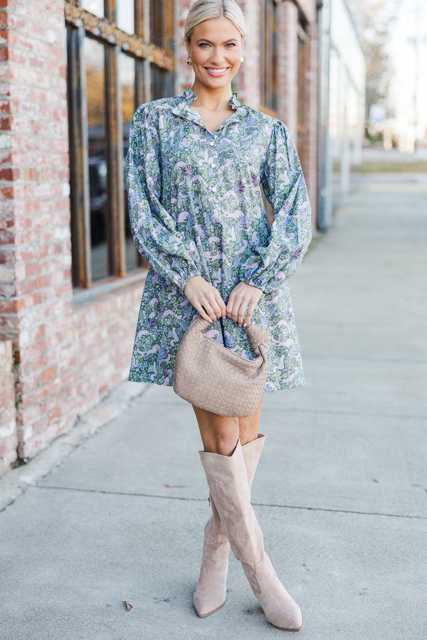 Under The Stars Green Floral Balloon Sleeve Dress Shop the Mint Under The Stars Green Floral Balloon Sleeve Dress Shop the Mint