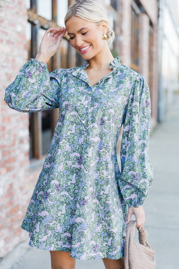 Under The Stars Green Floral Balloon Sleeve Dress Shop the Mint Under The Stars Green Floral Balloon Sleeve Dress Shop the Mint