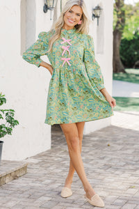 There's Always Hope Green Floral Dress