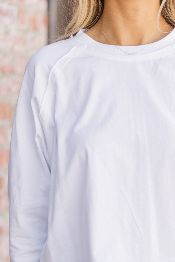 Make It Your Day White Raglan Top – Shop the Mint