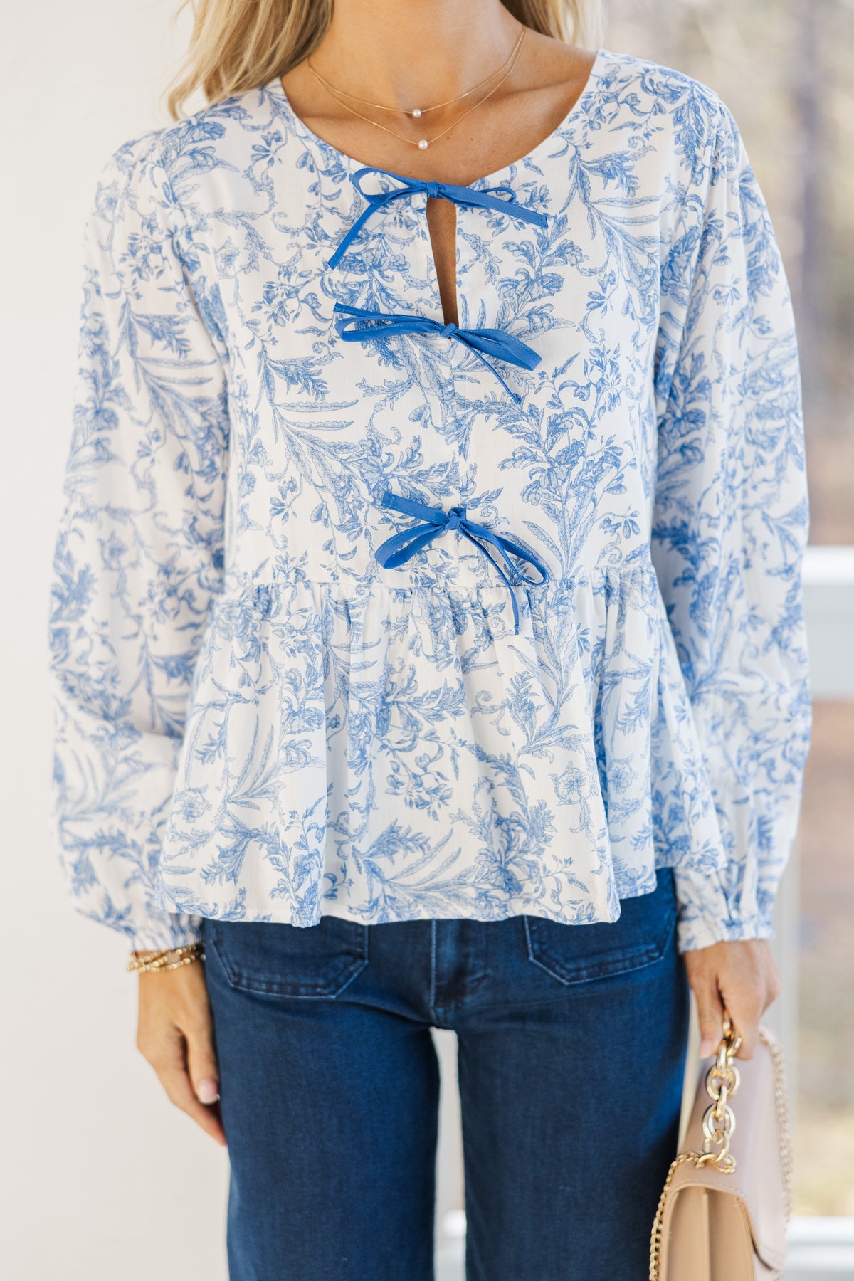 First Light Cotton Blouse - Dutchblue