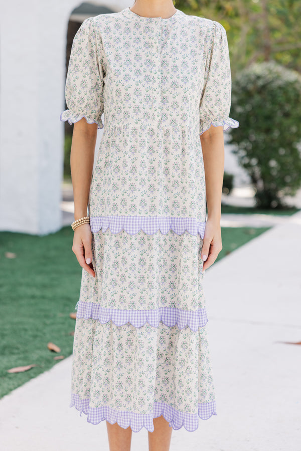 Perfectly Paired Cream Floral Midi Dress – Shop the Mint