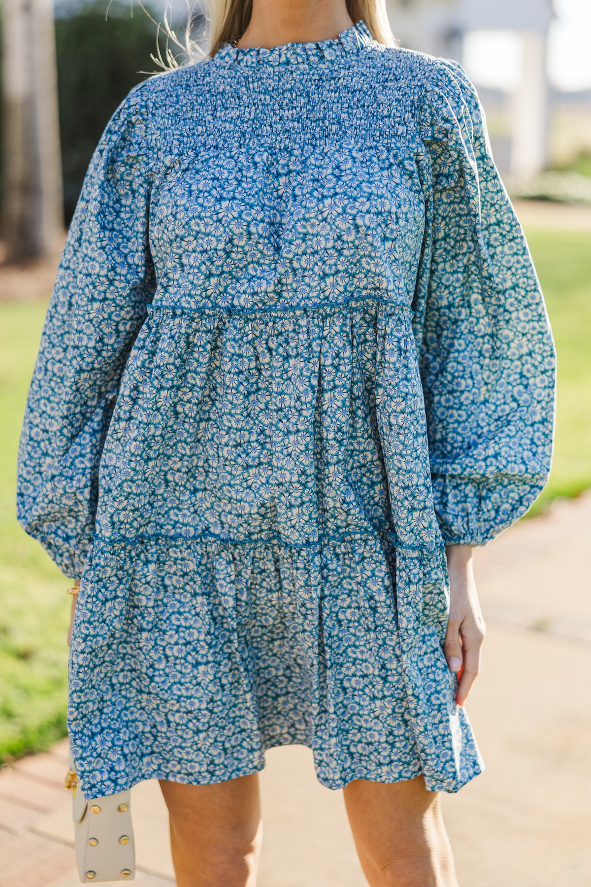 Be Your Best Blue Ditsy Floral Babydoll Dress – Shop the Mint