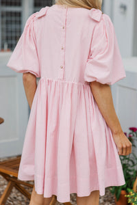 Dreaming Of The Day Pink Striped Babydoll Dress