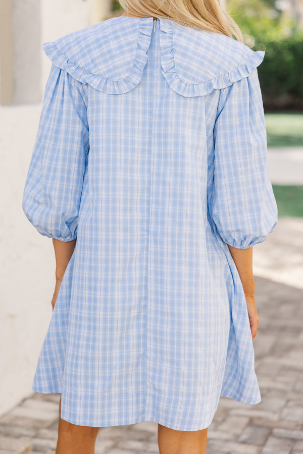 The Caring Light Blue Gingham Dress – Shop the Mint