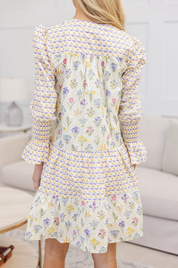 NURSING COLLECTION: In Your Happy Place Yellow Floral Dress